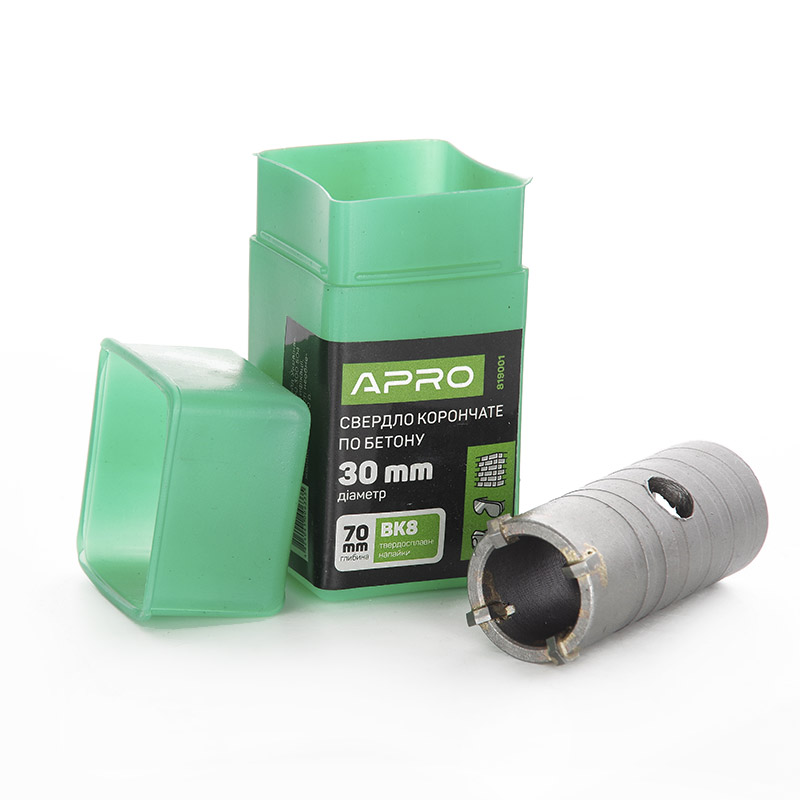 Свердло корончате по бетону 30мм APRO  (APRO)