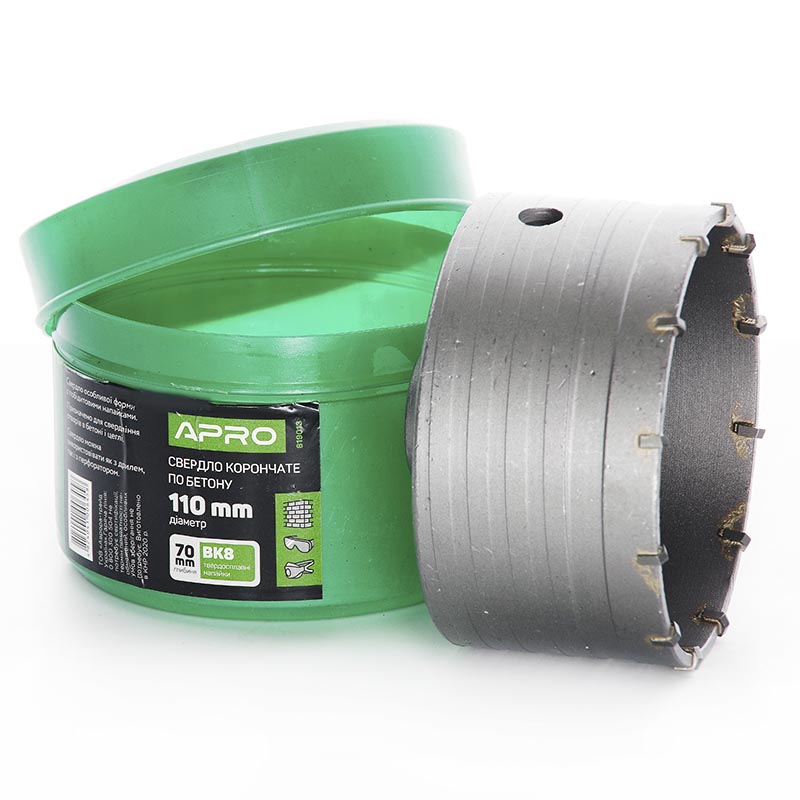 Свердло корончате по бетону 110мм APRO  (APRO)