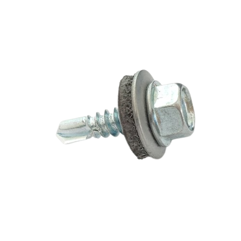 Саморіз з шест. гол. з шайб. EPDM 4,8*19 DIN 7504K ЦБ зі св. по мет. (пач. 50 шт.)