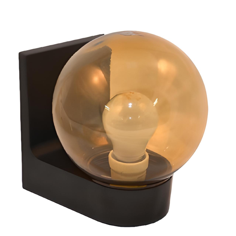 Світильник настінний 613 плафон: куля димчаста гладка 220В/15Вт