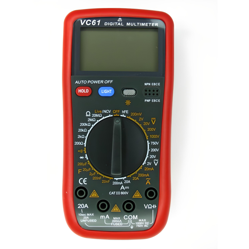 Тестер 61 VC, 315*91*89 мм, LCD , A, V, R, тест діодів, температура, зумер