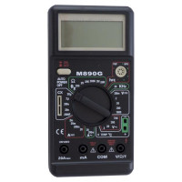 Тестер 890 G M LCD, 170*85мм, пластиковий футляр, A, V, R, тест діодів, зумер, температура