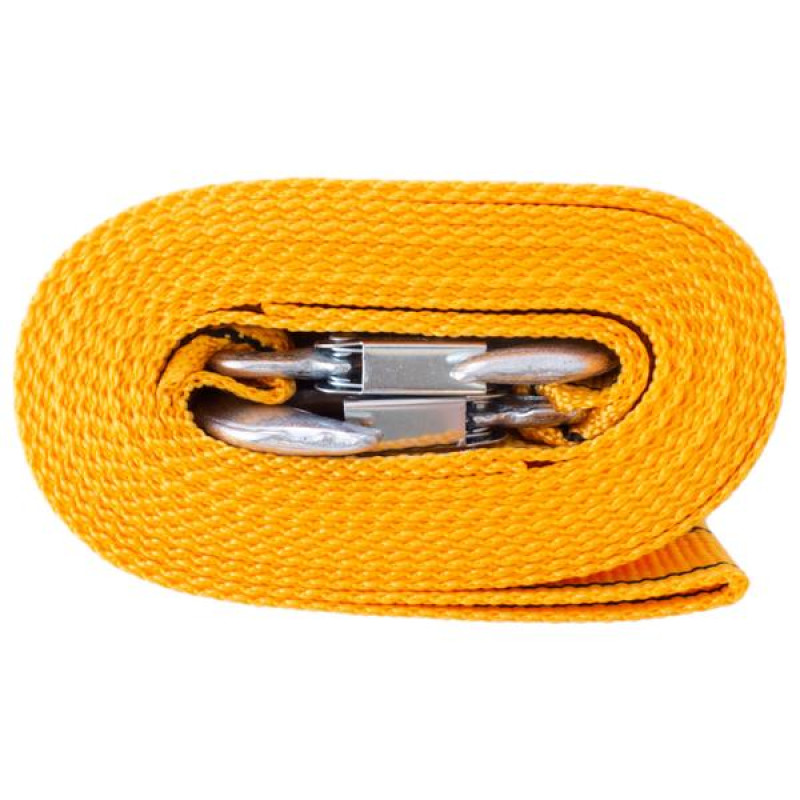 Трос буксирувальний 2 тонни 4,5м * 50мм гаки (пакет) (СИЛА - Інструмент)