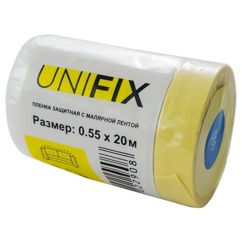 Плівка захисна з малярською стрічкою UNIFIX 550мм * 20м