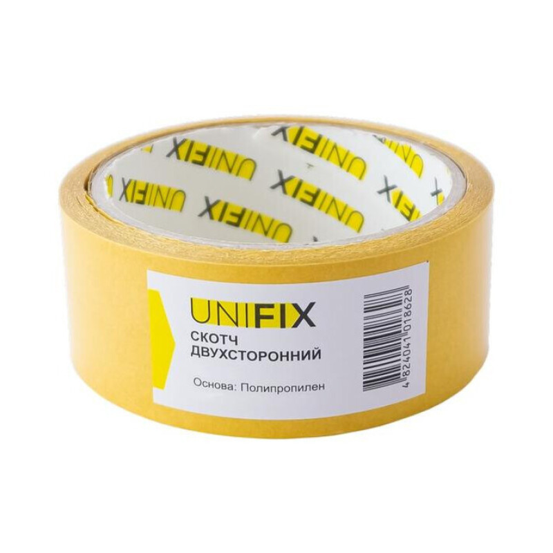 Скотч двосторонній на поліпропіленовій основі UNIFIX 38мм * 10м