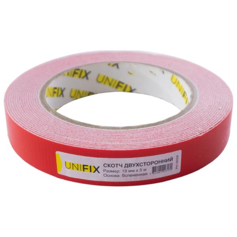 Скотч двосторонній на спіненій основі 19мм*5м (білий)