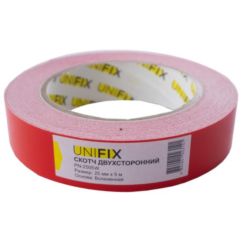 Скотч двосторонній на спіненій основі 25мм*5м (білий)