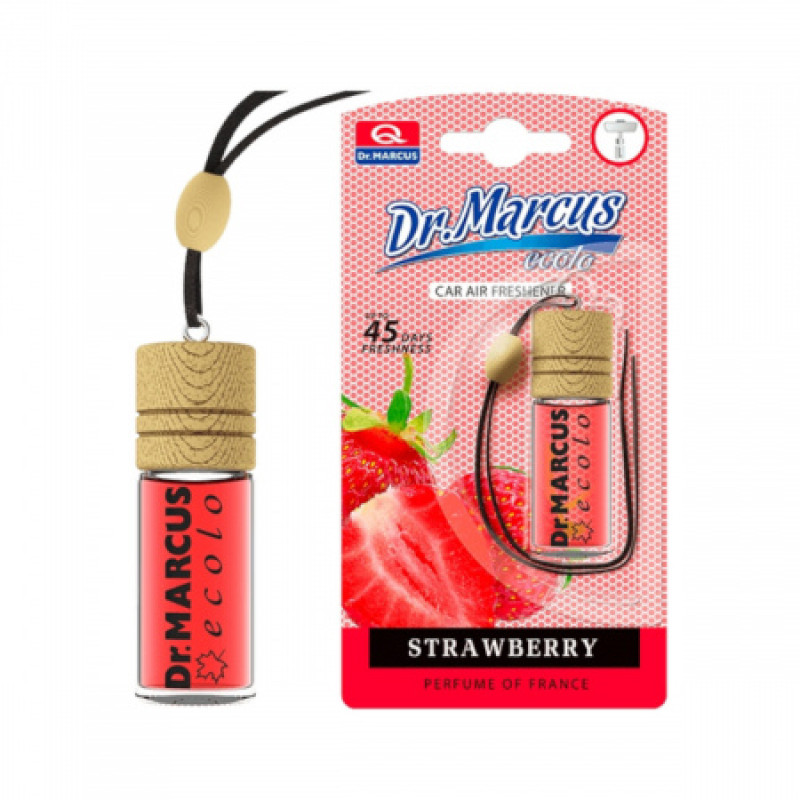 Ароматизатор ECOLO полуниця (Strawberry) 4,5 ml пляшечка з підвіскою