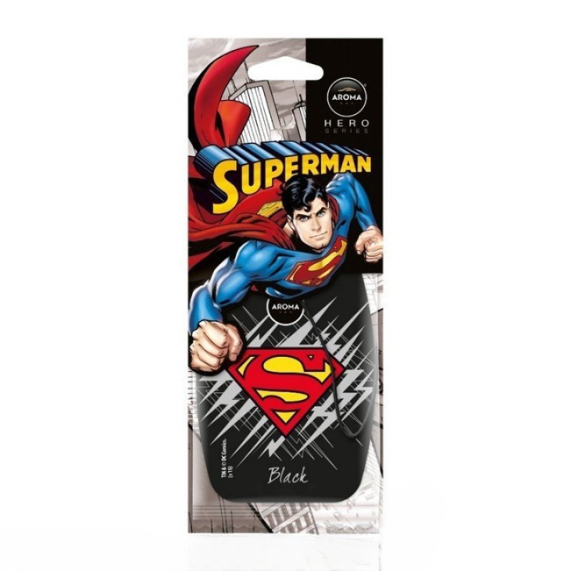 Ароматизатор Aroma Car Superman картонна підвіска Чорний