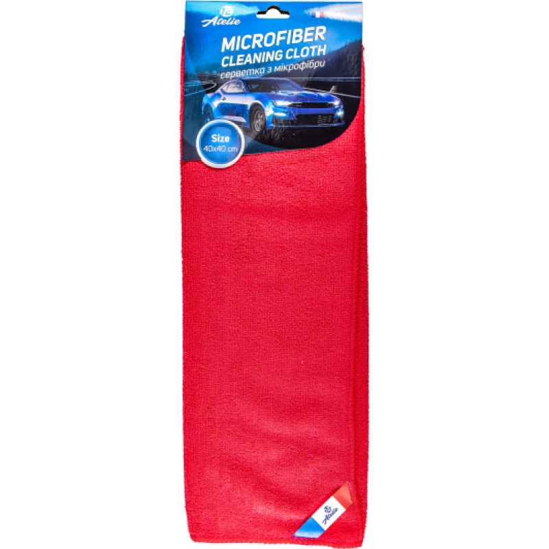 Серветка з мікрофібри універсальна 40х40 см (червона)