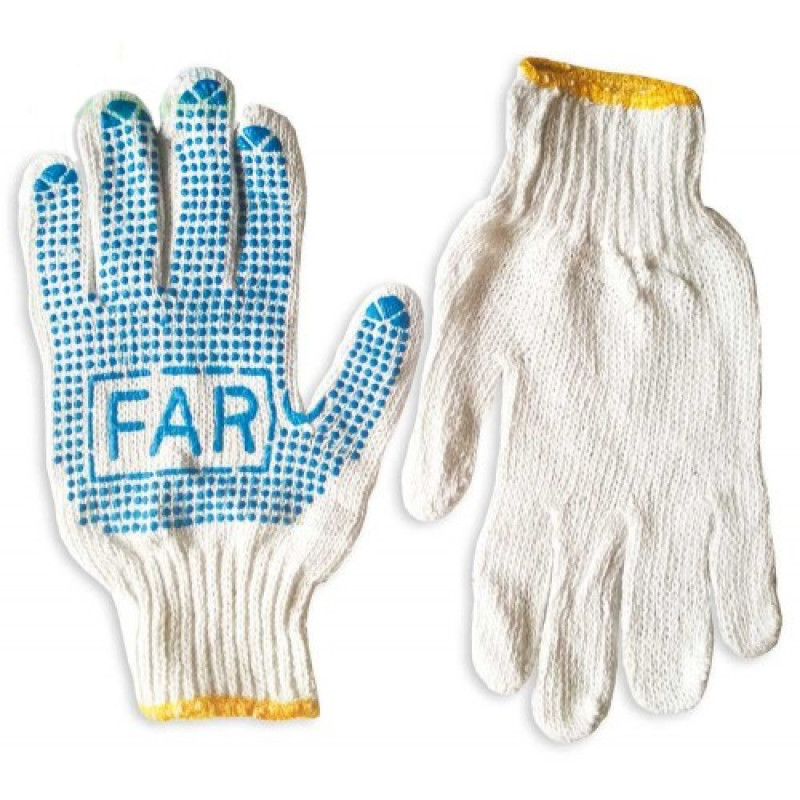 Перчатка FAR фар з точкою ПВХ  600гр   1-й сорт      12/600