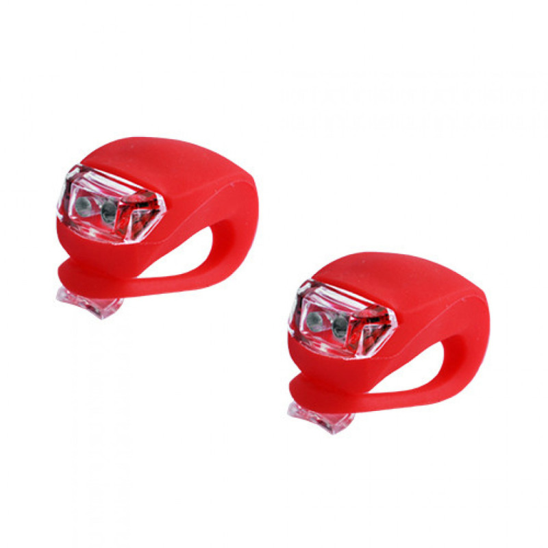 Ліхтар велосипедний HJ 008-2 (червоний), 2xCR2032