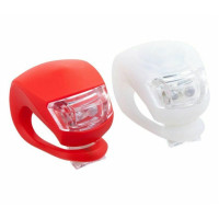 Ліхтар велосипедний HJ 008-2 (червон + білий), 2xCR2032