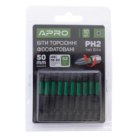 Бита APRO ударная торсионная РН2 * 50мм, 10шт / уп (APRO)