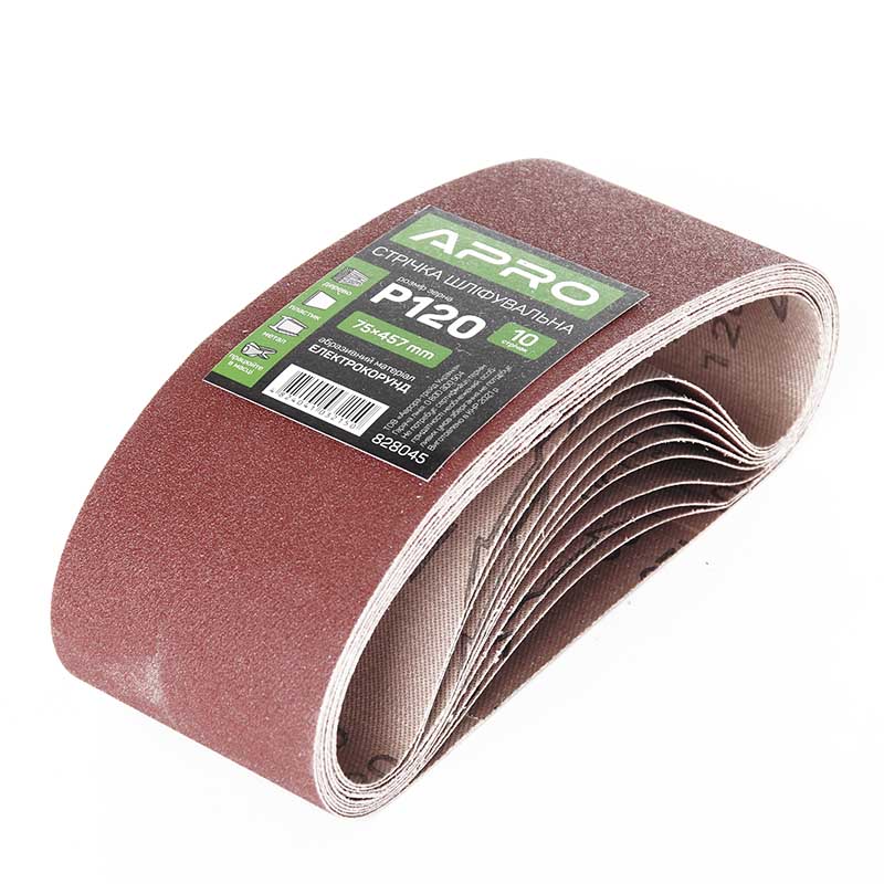 Стрічка шліфувальна нескінченна 75×457мм P120 (10шт.)
