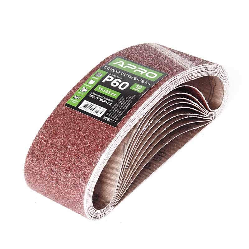 Стрічка шліфувальна нескінченна 75×533мм  P60 (10шт.)