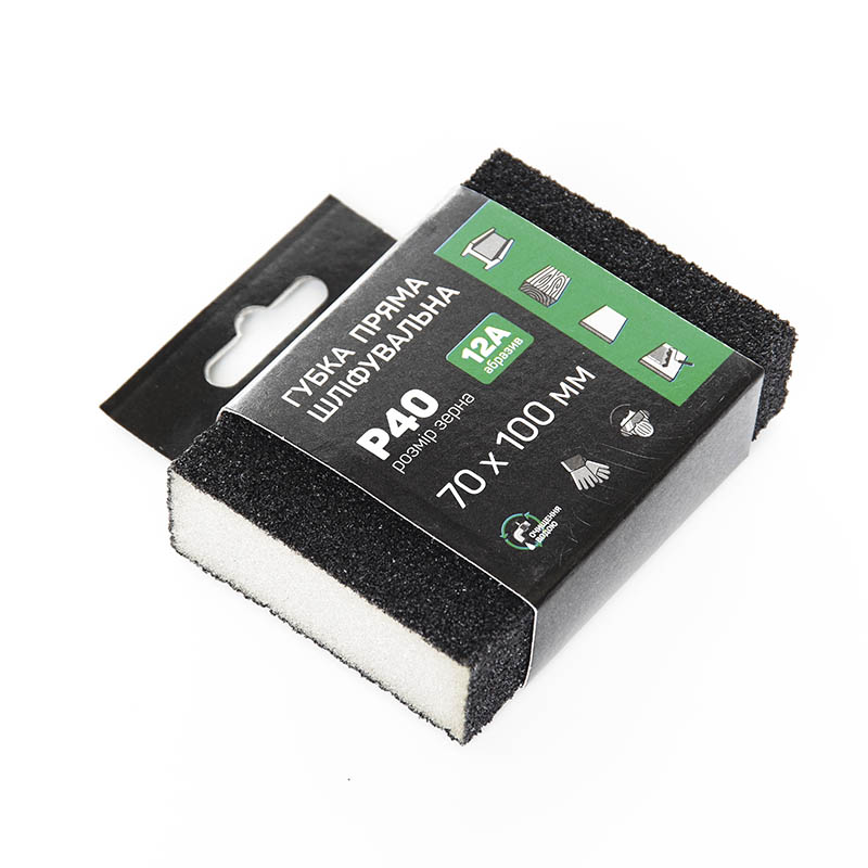 Губка шліфувальна чотиристороння пряма  P40