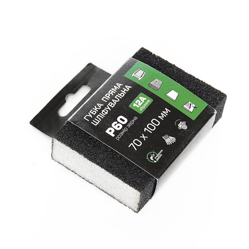 Губка шліфувальна чотиристороння пряма  P60
