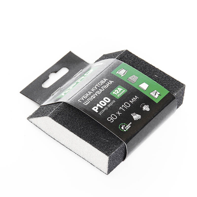 Губка шліфувальна чотиристороння кутова P100