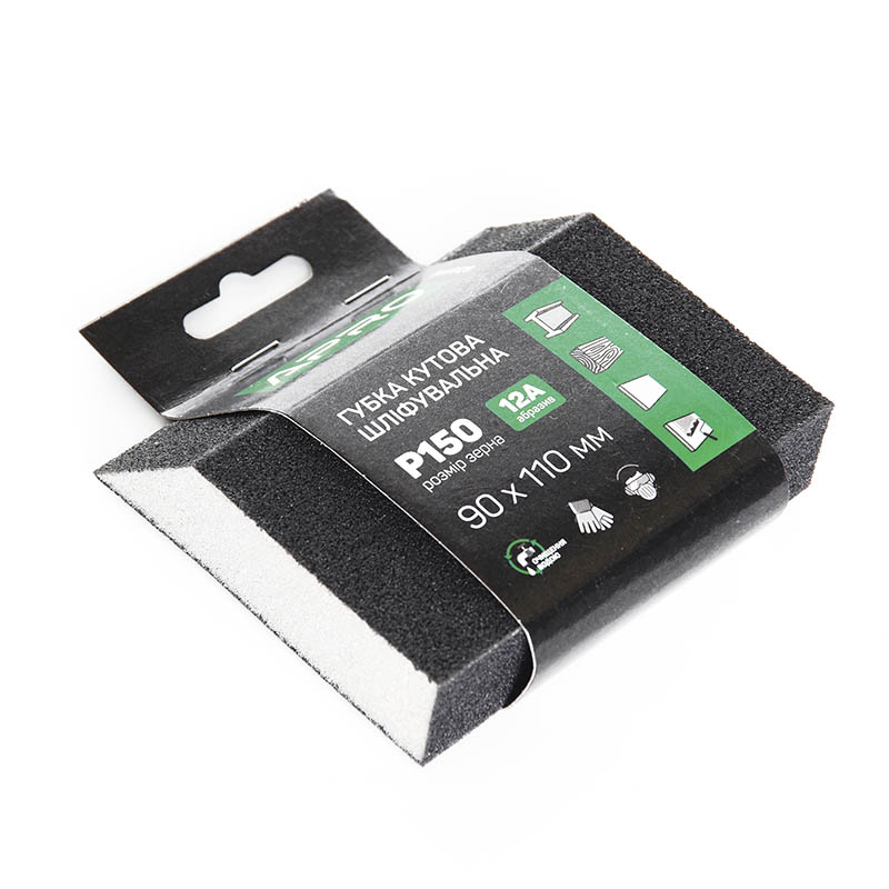 Губка шліфувальна чотиристороння кутова P150