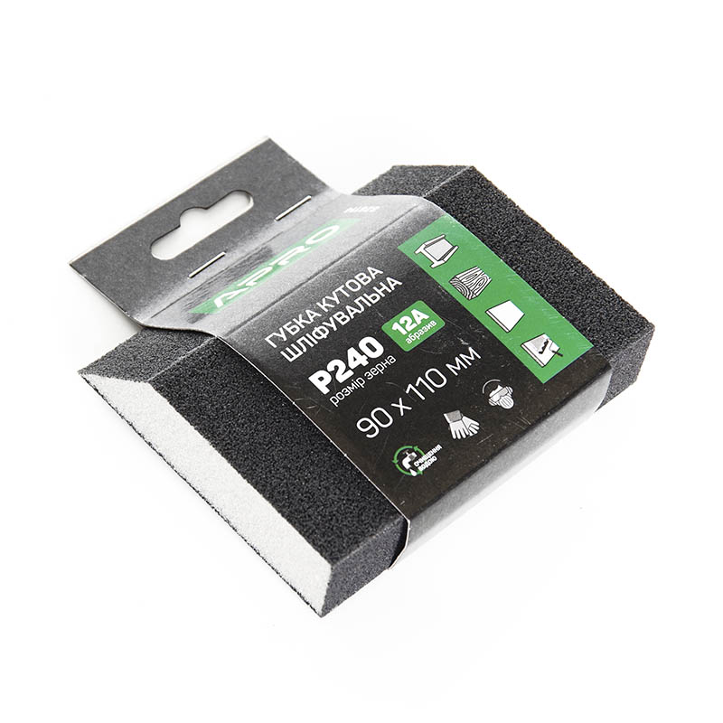Губка шліфувальна чотиристороння кутова P240