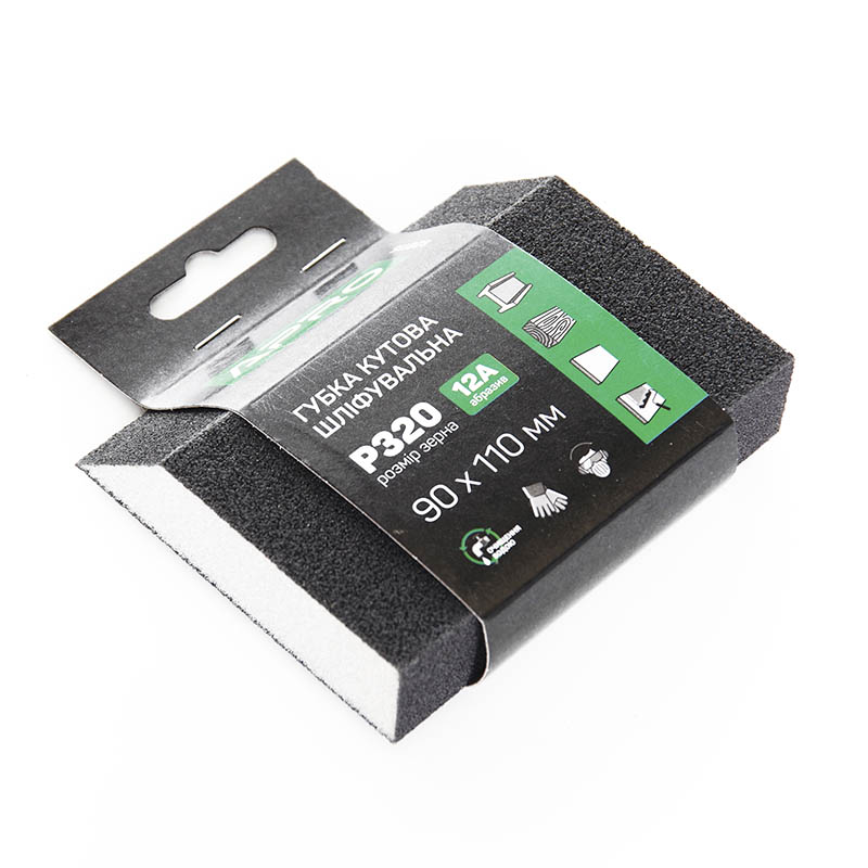Губка шліфувальна чотиристороння кутова P320