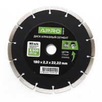 Диск по бетону Сегмент 180х2.2 мм APRO 22-24% (APRO)