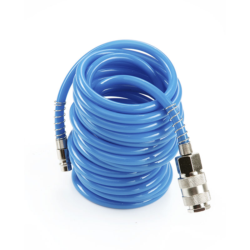 Шланг спіральний поліуретановий з швидкороз'ємними з'єднаннями 5,5 * 8мм, 15м (APRO)