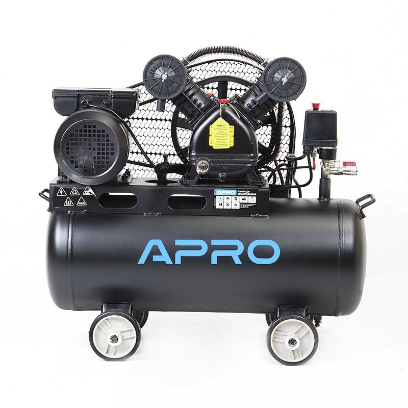 Компресор двоциліндровий ремінний 2.2кВт 402л / хв 8бар 50л (2 крана) (APRO)