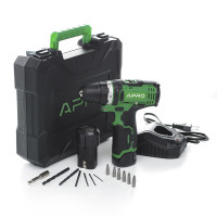 Дриль-шуруповерт 12В / 1,5А / ЗУ / кейс / 2АКБ / 12D (APRO)