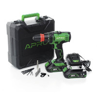 Дриль-шуруповерт, швидкознімний 20В / 2А / ЗУ / кейс / 2АКБ / 20DC (APRO)