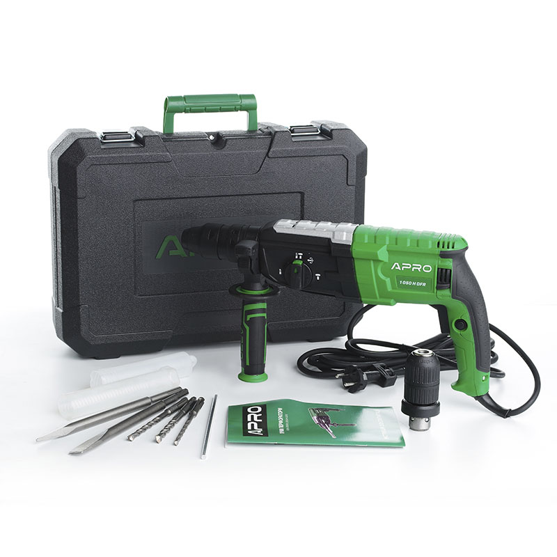 Перфоратор прямой 3,5 Дж/ 1050В/ SDS+/ быстрая замена патрона/ кейс/ 1050H DFR (APRO)