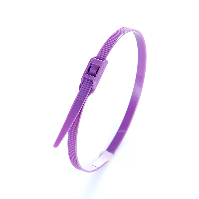 Хомут нейлоновий з низьким профілем замку 8 * 400 фіолетовий (пач. 100шт) (APRO)