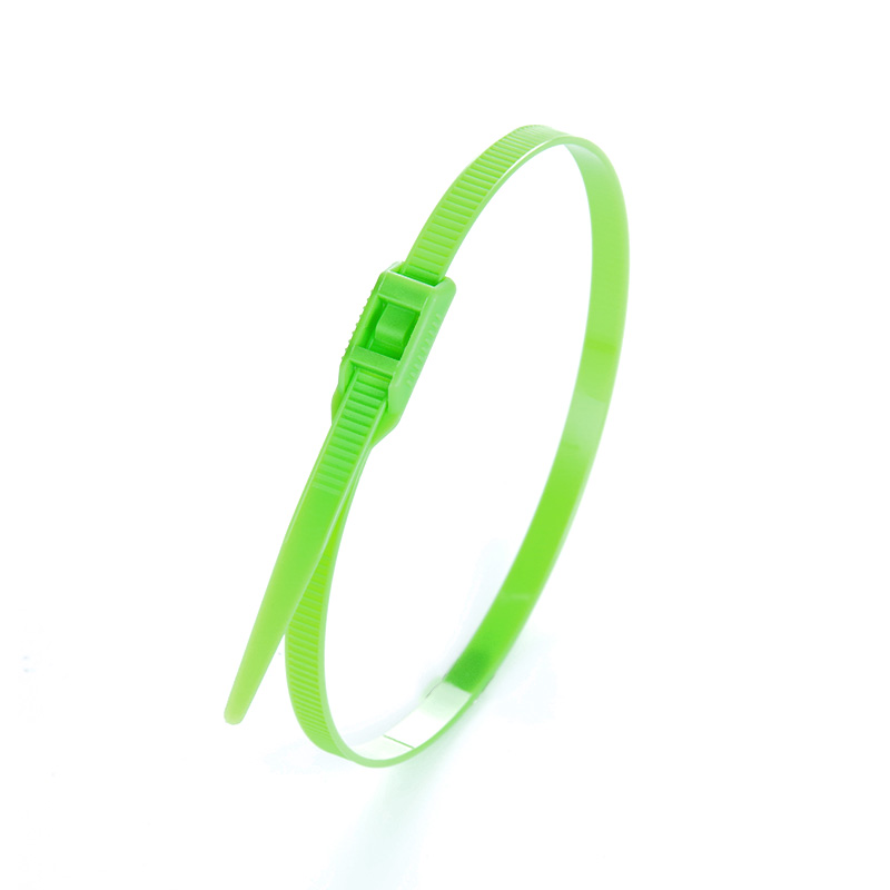 Хомут нейлоновий з низьким профілем замку 8 * 400 світло-салат (пач. 100шт) (APRO)