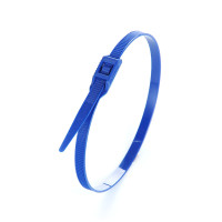 Хомут нейлоновий з низьким профілем замку 8 * 400 синій (пач. 100шт) (APRO)