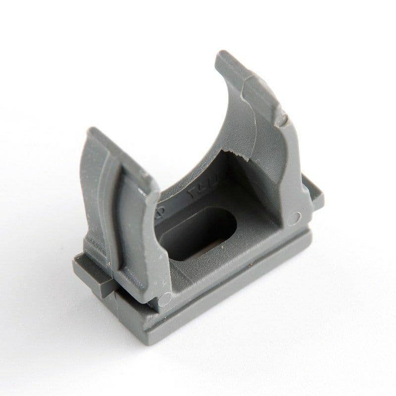 Кліпса для гофри сіра 20 мм Apro (пач. 50шт)