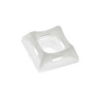 Майданчик універсальний 20х20 з отвором для стяжки шириною до 5мм білий (пач. 50 шт.)