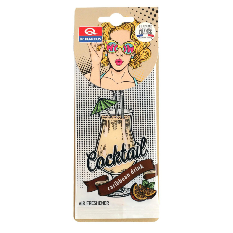 Ароматизатор Coctail Карибський напій (Сaribbean Drink) картонна підвіска