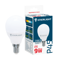 Лампа светодиодная ENERLIGHT P45 9Вт 4000K E14