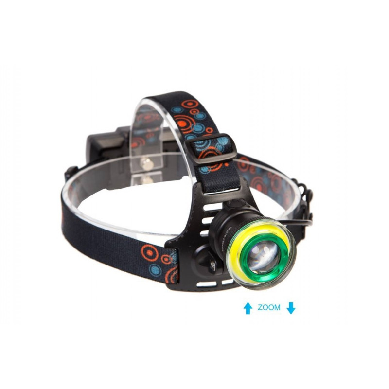 Ліхтар 106(019) на лоб POLICE DIMMER T6+COB по колу. 2*18650