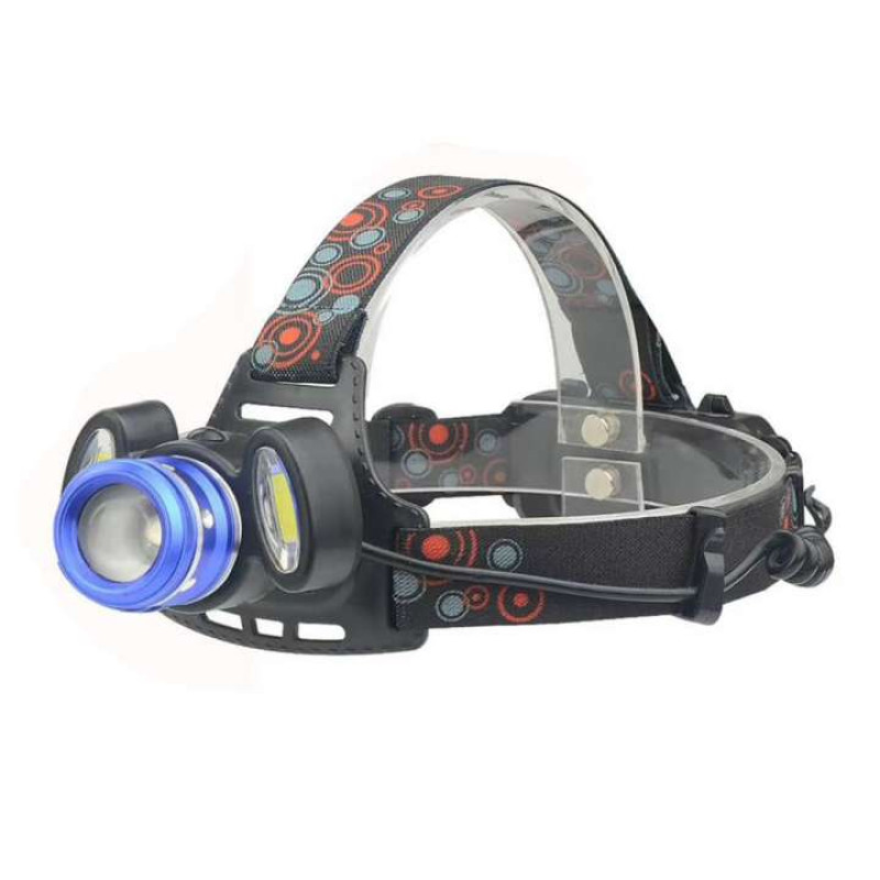 Ліхтар 116 на лоб T6+2COB POLICE DIMMER, 4 режима, Li-ion акк.