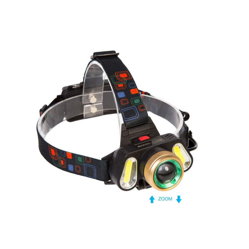 Ліхтар 124 на лоб T6+2COB POLICE DIMMER, 3 режима, 2*18650 Li-ion акк.