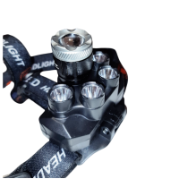 Ліхтар 129 на лоб T6+4XPE POLICE DIMMER, 5 режимів, Li-ion акк.