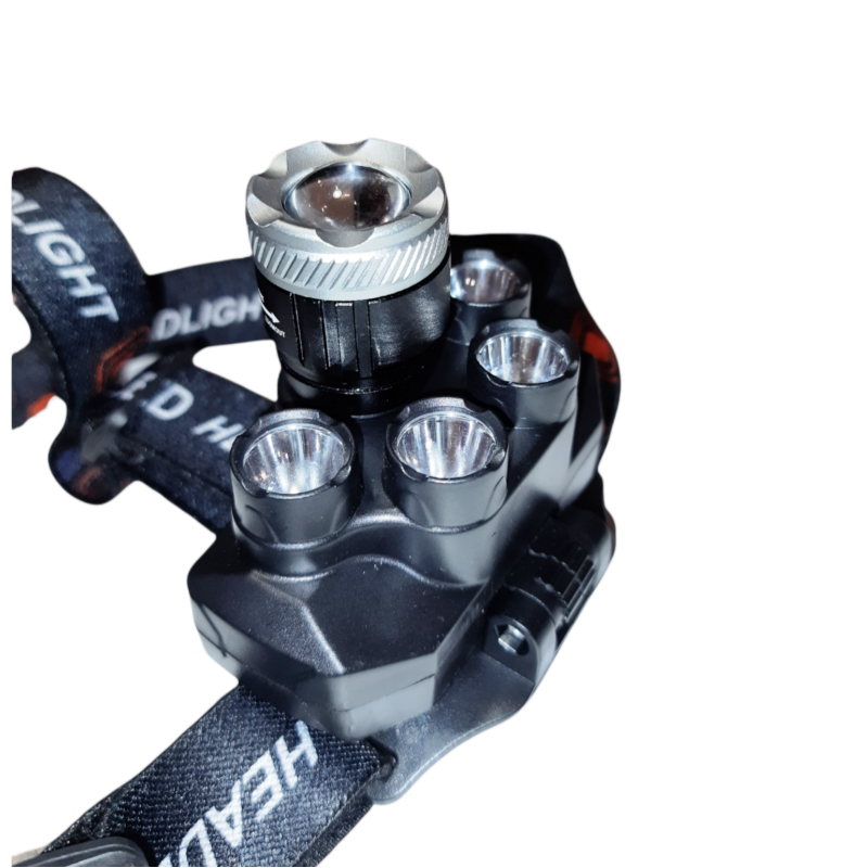 Ліхтар 129 на лоб T6+4XPE POLICE DIMMER, 5 режимів, Li-ion акк.