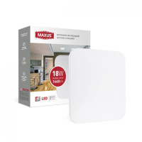 Світильник світлодіодний настінно-стельовий Maxus 1-MCL-1841-01-SCeiling light 18W 4100К S (квадрат)