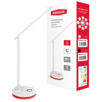 Лампа настільна MAXUS 1-MDL-10W-WHRGB DL 10W 3CCT WH RGB
