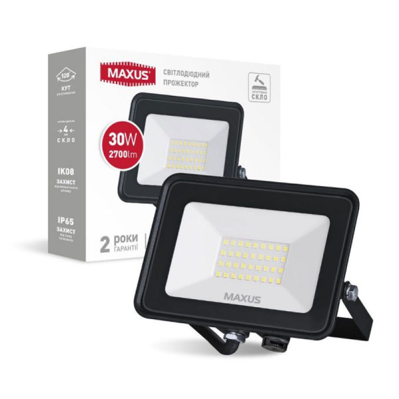 Прожектор MAXUS 1-MFL-04-3050 FL-04 30W 5000K