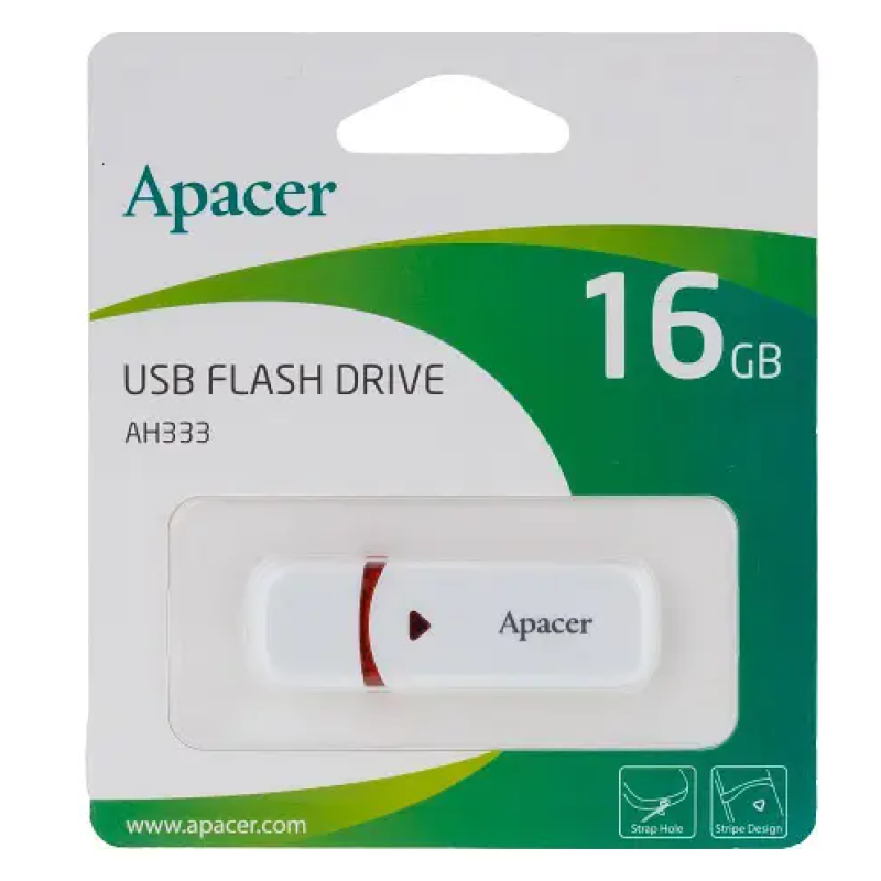 Флешка USB Apacer AH333 16Gb White