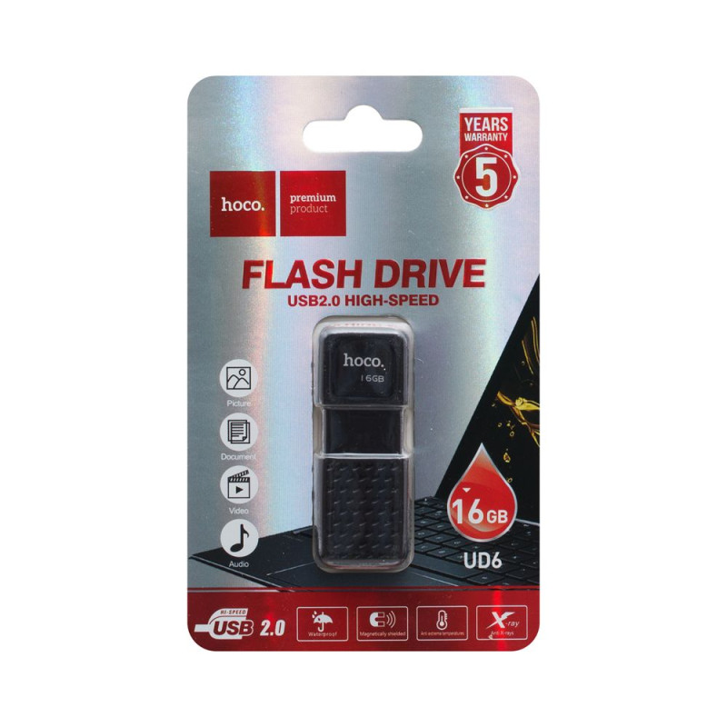 Флешка USB HOCO UD6 Intelligent U disk 16Gb matte black