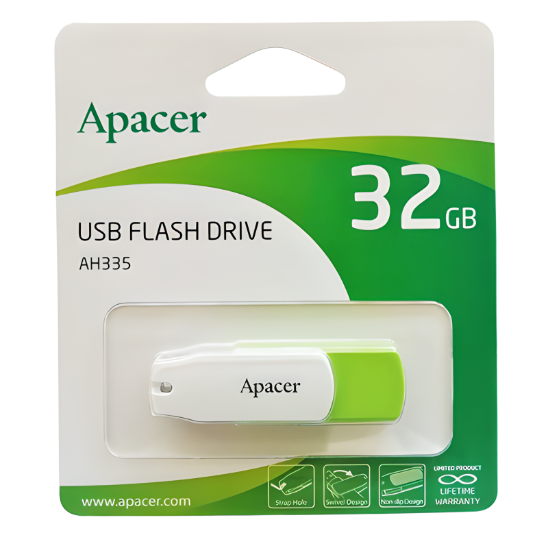 Флешка USB Apacer AH335 32Gb Green USB 2.0